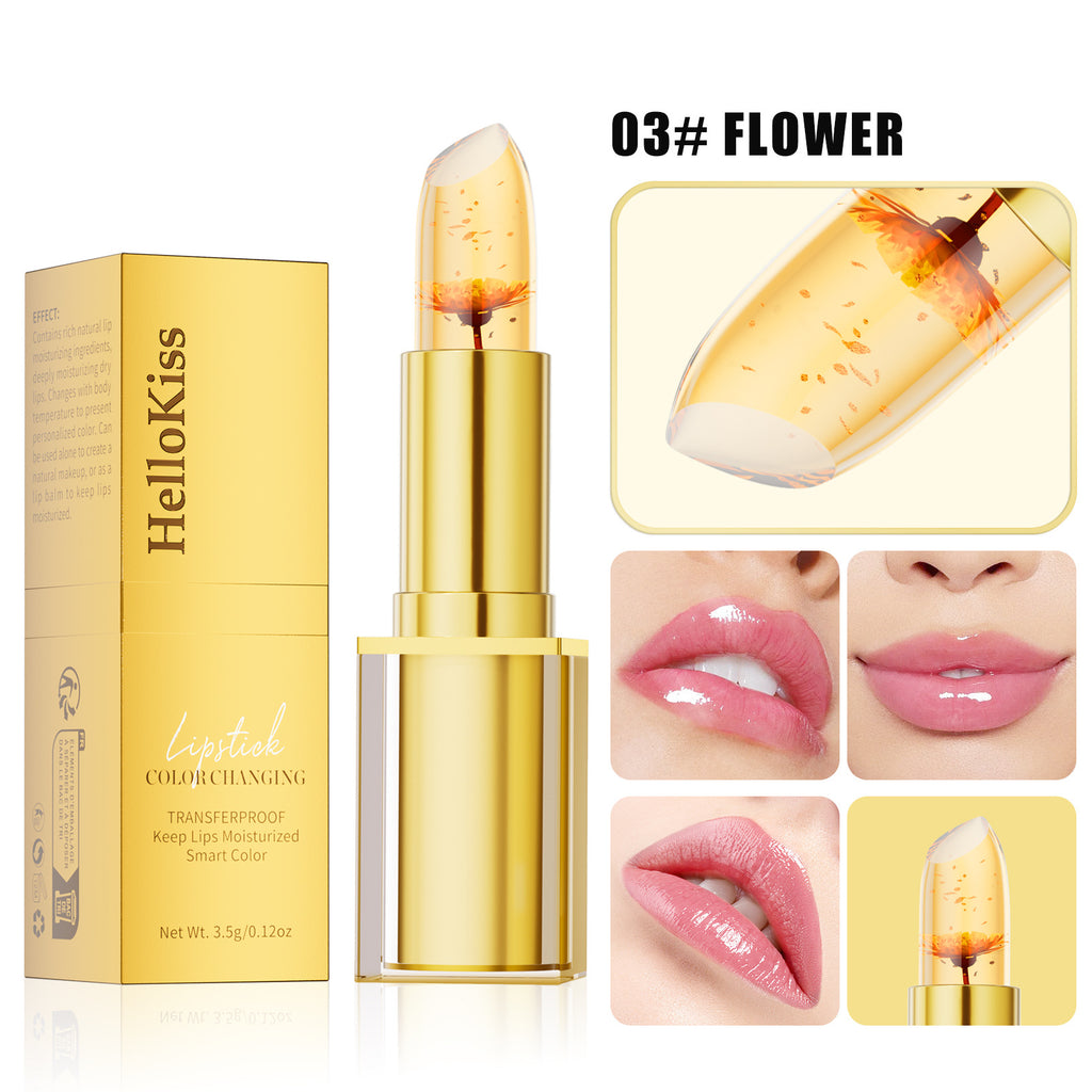 Gold-Infused Temperature-Responsive Hydrating Lipstick With Gold FlakesA Unique Shade For Every Woman